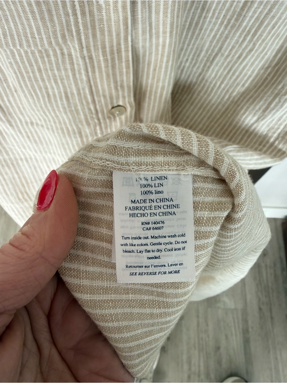 Faherty Laguna Linen Stripe Maxi Shirt Dress in Golden Sun Stripe, size small - Picture 7 of 7